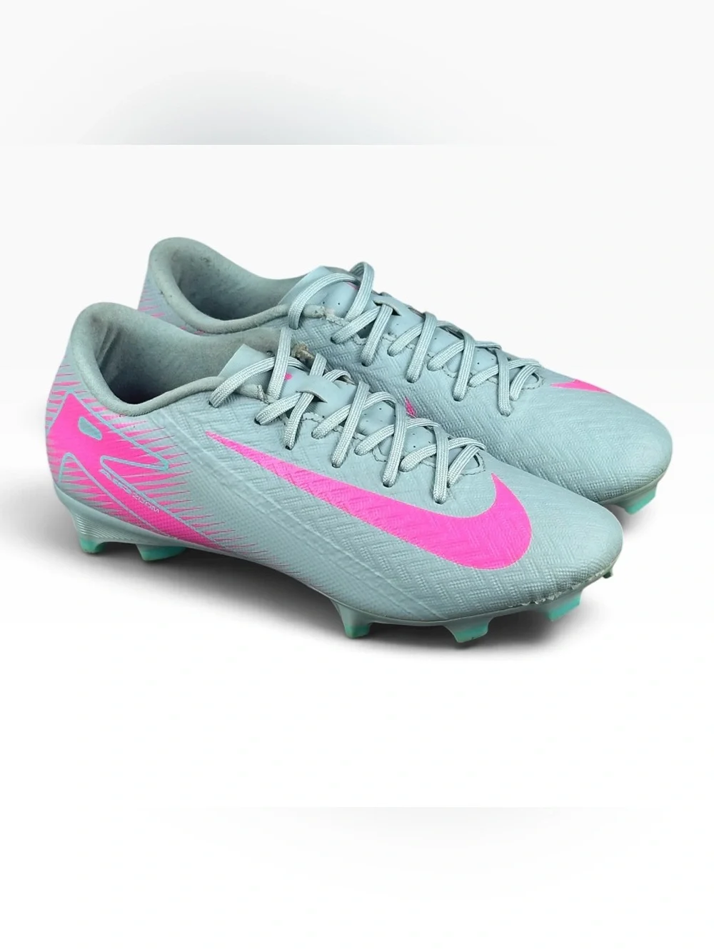 Nike Zoom Vapor 16 Academy FG/MG Ocean /Pink Cleats Unisex US Sz 5.5Y EU 38
